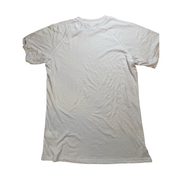 NWOT Gymshark White Raglan Sleeve Baseball T-Shirt Size M Logo Tee Athletic Fit - Picture 2 of 8
